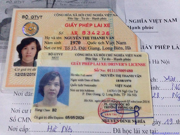 Lệ phí và thủ tục đổi bằng lái xe hết hạn hạng B2, C, D, E, Fc