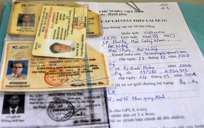 Đổi bằng lái xe hết hạn các hạng B1 B2 C D E Fc